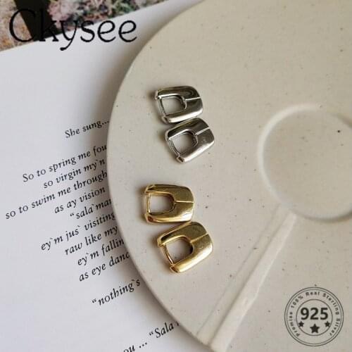 Ckysee 925 Sterling Silver Earrings Industrial U Shape Earrings For Women Fashion Simple Earrings Daily All-Match Charm Fine Jew