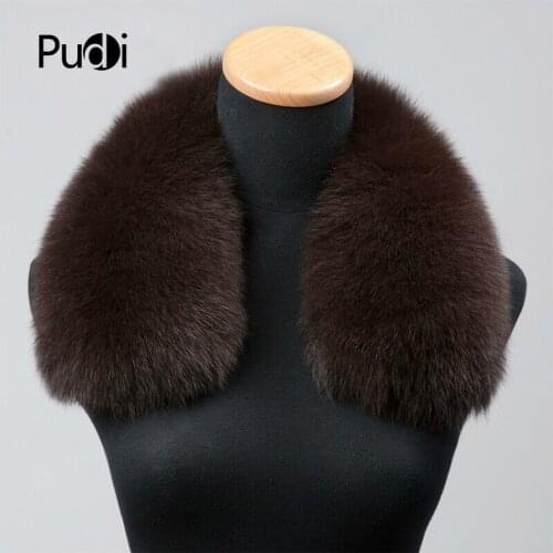 SF605 Genuine Winter Women Fox Fur Scarf Scarves Wrap Neck Warmer Shawl Stole Natural Fox Fur Collar Ring
