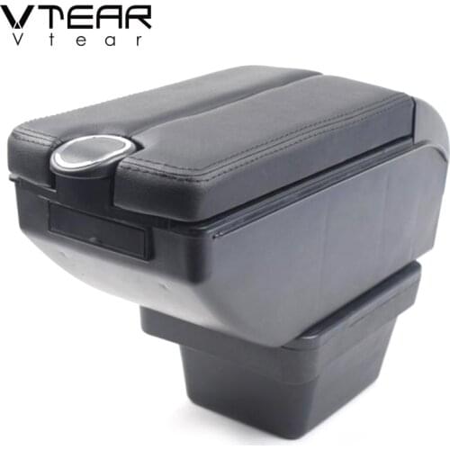 Vtear For Chery Tiggo 2 3X armrest car Charging heighten Double layer Center Console Arm rest USB storage box accessories 2018