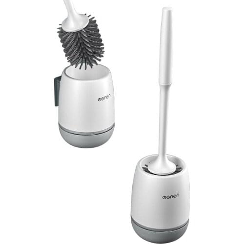 YUEWO Toilet brush to the dead corner wash toilet brush wall hanging long handle soft brush wall-mounted household bathroom