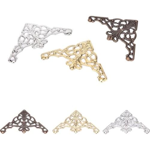 12 Pcs Jewelry Making Scrapbooking Albums Corner Protectors Card File Menu Metal Book Iron Folders Jewelry Findings