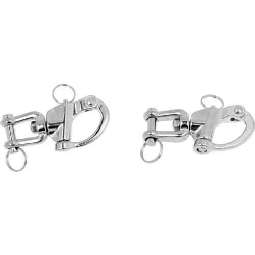 2 x Stainless Snap Swivel Shackle Buckle Boat/Sailing/Yacht/Shade 9.3x4 cm