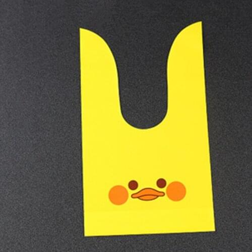 25pcs/lot Hot Sale Cute duck bag Rabbit Ear Biscuit Bag Candy Biscuit Gift Bag Snack Baking Packaging Supplies Decoration