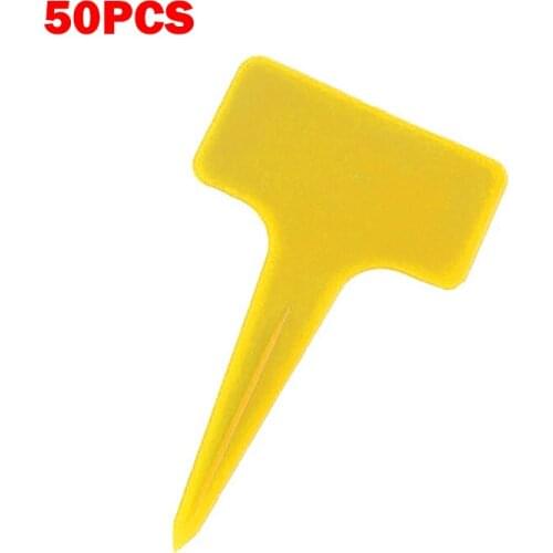 50PCS Plant Markers Reusable Plastic Plant Labels 6x10cm Waterproof T-Type Garden Plants Flower Potted Tags for Plant Sign