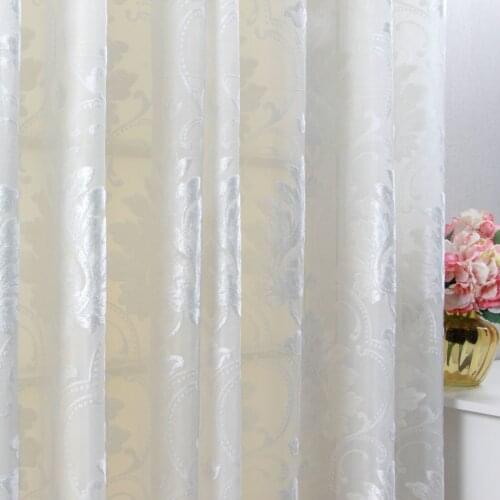 European-style Damascus Velvet Curtain Cut Velvet Simple Balcony Translucent Partition Curtains for Living Dining Room Bedroom