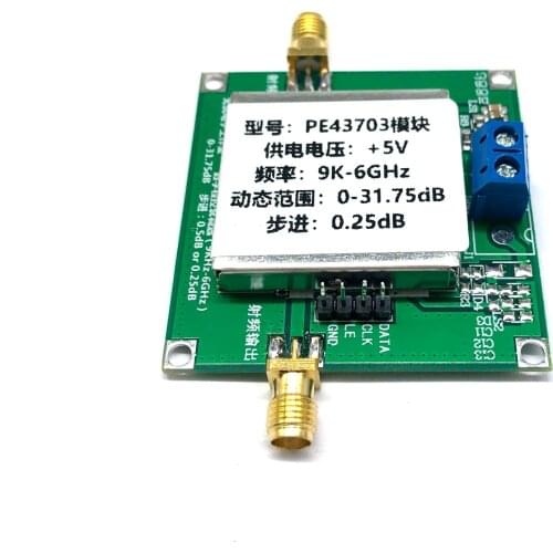 Digital RF Attenuator Module PE43703 9K~6GHz 0.25dB Step to 31.75dB