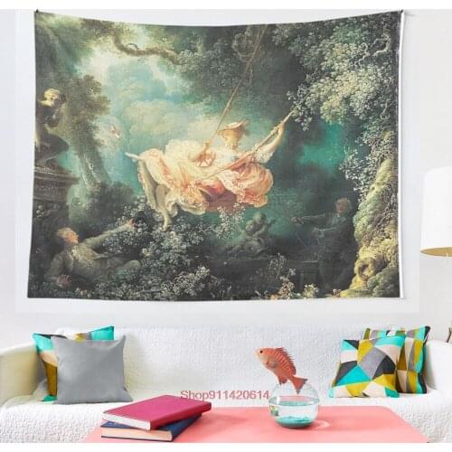 HD The Swing tapestry Wall Tapestry Wall Hanging Wall Decor Blanket Bedding Curtain Throw