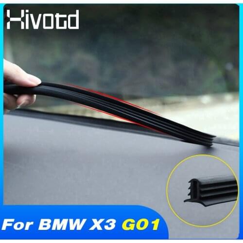 Hivotd Dashboard Soundproof Strip Interior Decoration Central Control Edge Trim Protection Accessories For BMW X3 G01 2018-2021