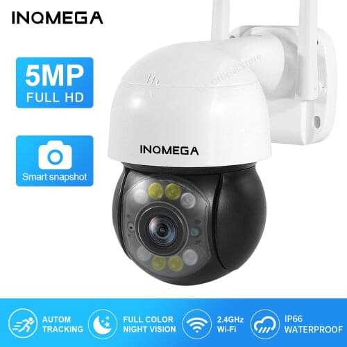 INQMEGA 5MP / 3MP HD PTZ IP Camera Outdoor Full Color Night Vision WiFi Security Surveillance Audio Weatherproof