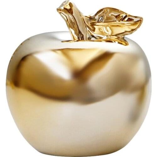 Ceramic Apple Figurines Christmas Fruit Decoration Apple Model Ornaments Figurines Props Home Decoration