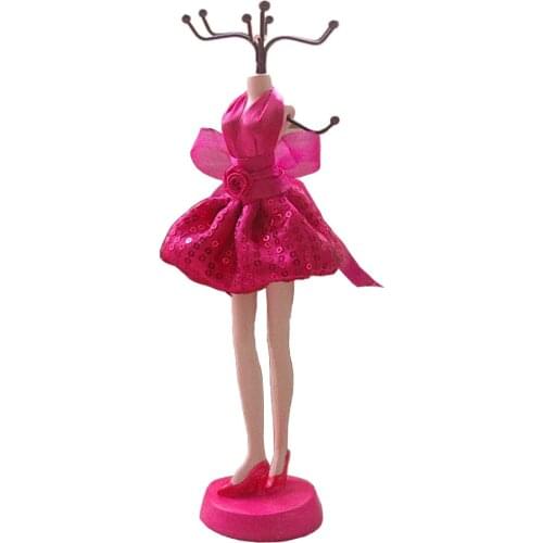Sequin Mannequin Evening Dress Earring Jewelry Display Holder Home Decor