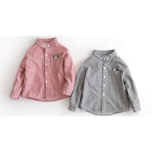 New Baby Boys Clothes Fashion Toddler Girls Blouses Long Sleeve Velvet Shirts for Kids Children Cat Embroidery Tops Shirt 2-7Y