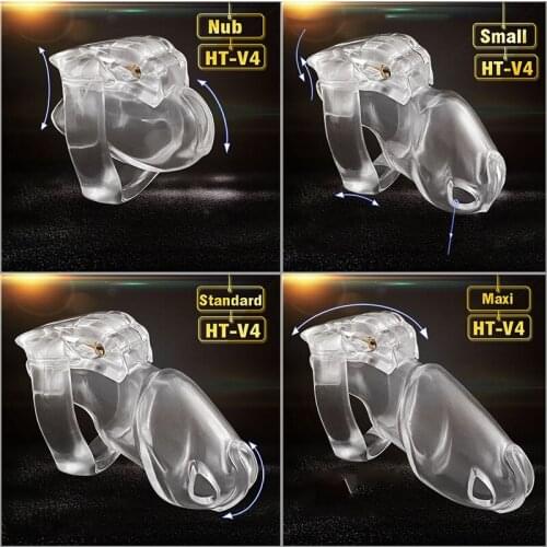 A New Design of Public Head HT-V4 Resin Chastity Cage Mens Chastity Lock Limited Civil Equipment Cock Ring Chastity Gay