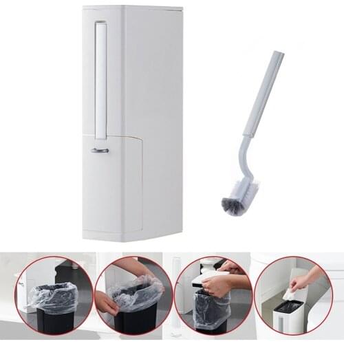 Plastic Waste Can Toilet Brush Set Bathroom Waste Bin Trash Waste Bins Home Shower Room Wc Accessories