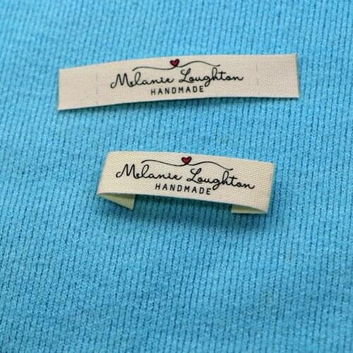 Custom Sewing labels / Brand labels, Custom Clothing Tags, Cotton Ribbon label, Handmade label (FR003)
