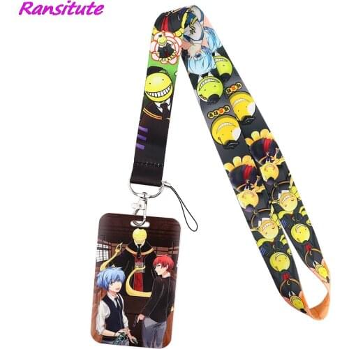 Ransitute R1964 Anime Lanyard Card Holder Student Child Kids Hanging Neck Mobile Phone Lanyard Badge Subway Access Card Holder