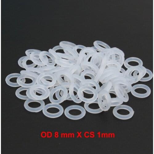 OD8mm x CS1mm VMQ PVMQ SILICONE O ring O-ring Oring Rubber-Seal-Ring