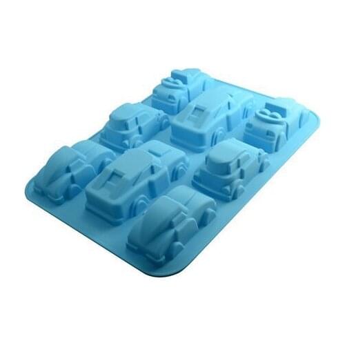 Silicone Cars Jello Chocolate Pudding Baking Mould Cake Decoration DIY Pan 8Cav