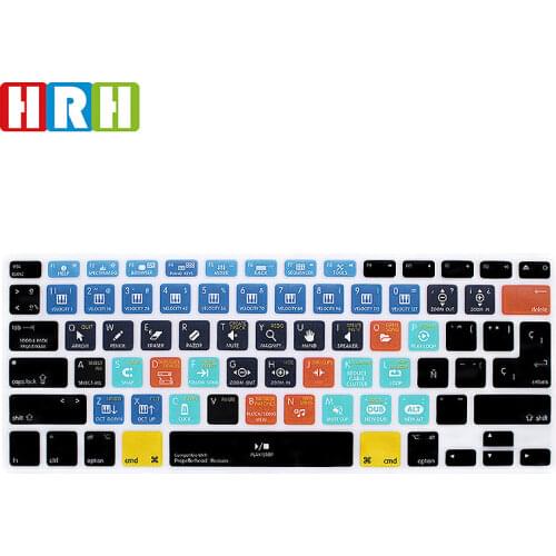 HRH Propellerhead Reason Spanish Hotkey Function Silicone Keyboard Cover Protector Skin For Macbook Air Pro Retina 13"15"17EU/US