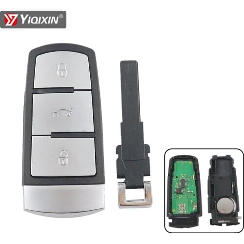 YIQIXIN 3 Button 433Mhz Smart Remote Car Key For VW/Volkswage Passat B6 3C B7 Magotan CC 3C0 959 752 BA 2009 With ID48 Chip Key