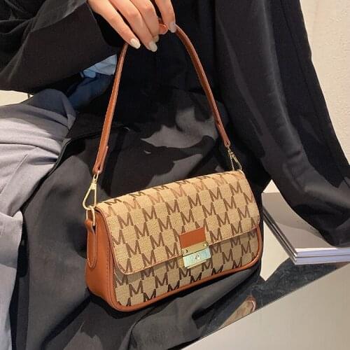 Vintage Designer Baguette Shoulder Crossbody Bag for Women Handbag Purses 2021 Fashion Satchels Ladies Messenger Bags Totes