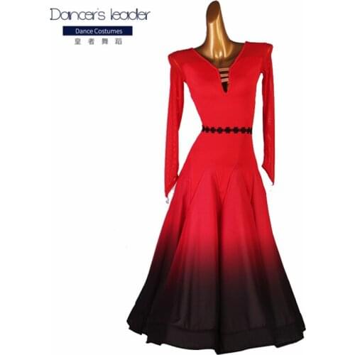 Ustom Made New Ballroom Dance Costumes Senior Sexy Long Sleeves Ballroom Dance Dress For Women Ballroom Dance Dresses