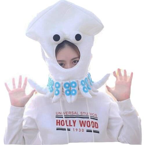 Japanese carp octopus hood hat plush toy hat stuffed toy cap