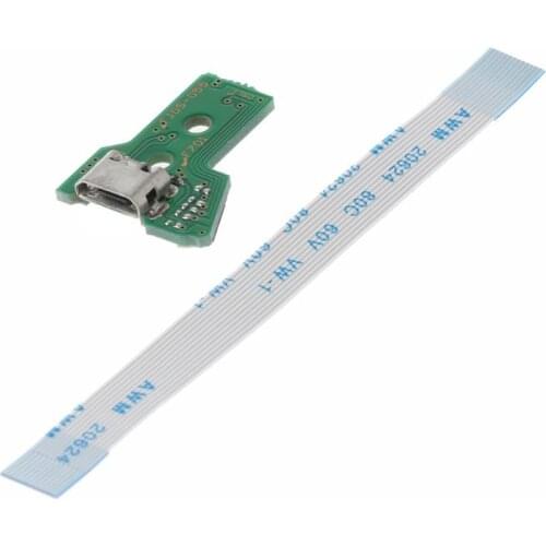 Replace USB Charging Port Board For JDS-055 PS4 Controller With 12Pin Flex Cable