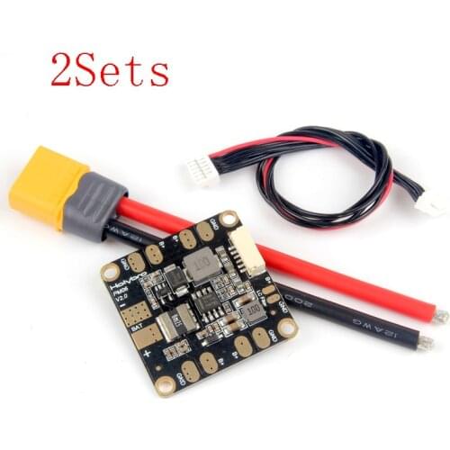 2Sets Holybro 10S Lipo Micro Power Module With UBEC VI Sensor 5V 3A 7-42V Flight Control Spare Part for Racing Quadcopter Drone
