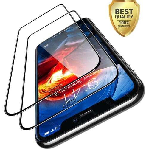 2Pcs Screen Protector For iPhone 12 11 Pro Max Mini XS X 7 8 6s Plus XR 12Pro 11 Tempered Glass en Verre trempe ecran protecteur
