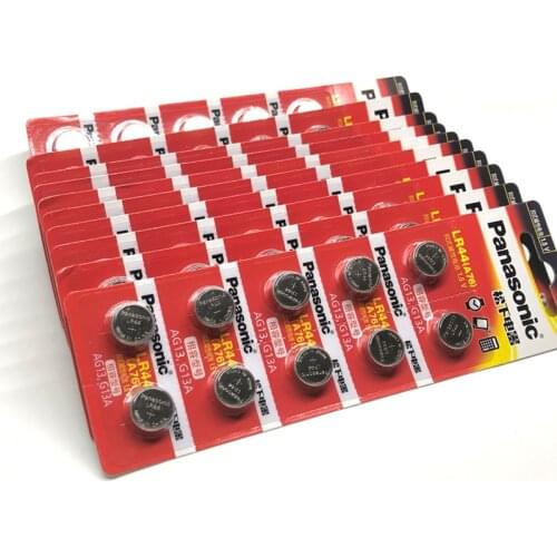 200pcs/lot 100% Original Panasonic 1.5V Button Cell Battery LR44 Lithium Coin Batteries A76 AG13 G13A LR44 LR1154 357A SR44