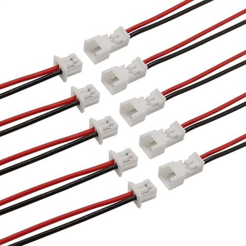 5/10/20Pair Micro JST 2 Pin 1.25mm Wire Cable Connector 1.25mm 2P Male Female Jack Pulg Connector Length 15CM