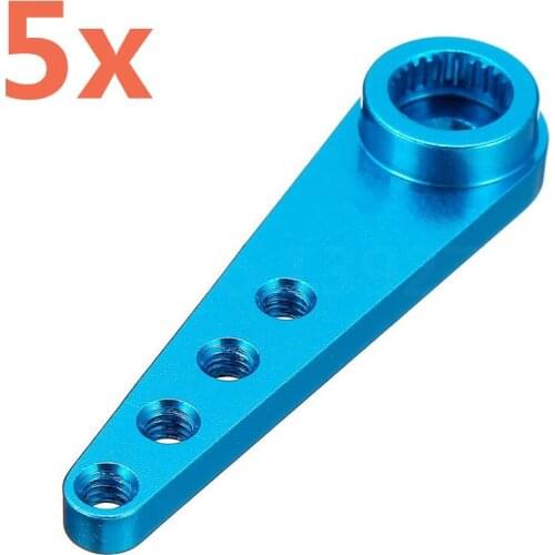 5Pieces Aluminum 37mm 25T Metal Extension Steering Servo Arm Horn For 1/10 Scale Models RC Cars Crawler Parts