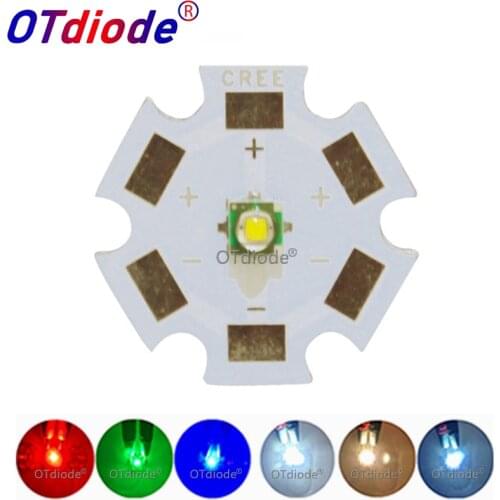 5pcs Cree XPE XP-E R3 1-3W LED Emitter Diode Neutral White Cool White Blue Royal Blue LED with 20/16/14/8mm heatsink