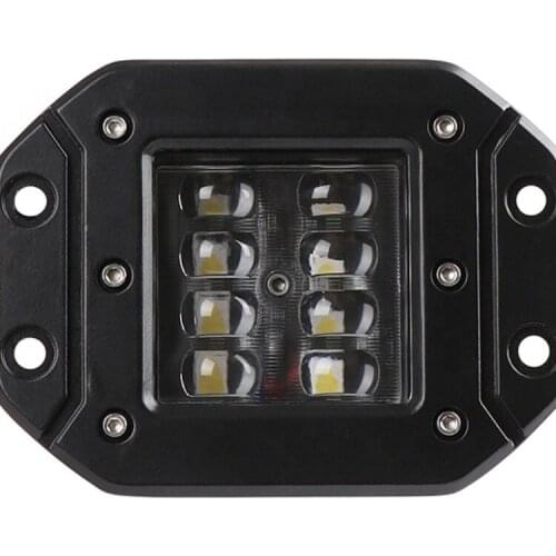 5" Flush Mount LED Work Spot Light 40W Quad Row Work Light Bar Cube For Jeep Truck Off-Road