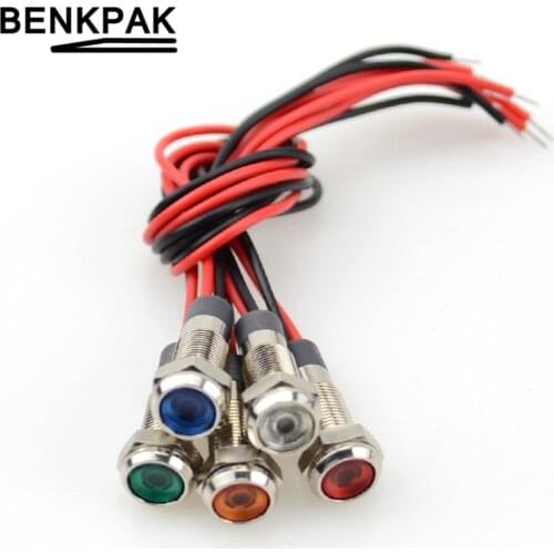 6mm LED indicator light 3V 6V 12V 24V 220V signal lamp