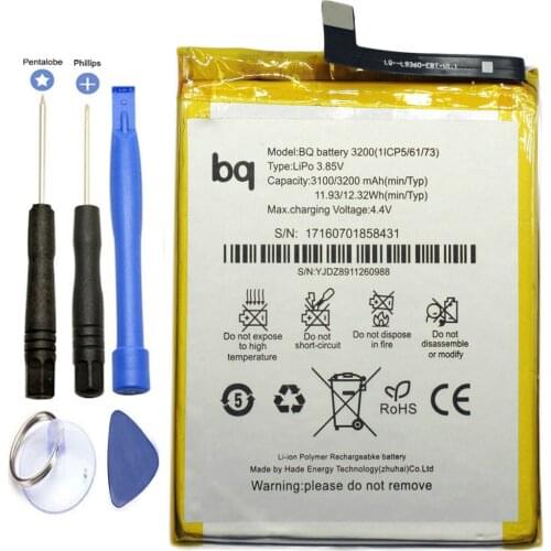 ISUNOO 3200mAh Battery for BQ Aquaris X5 Plus Batteries With Tools