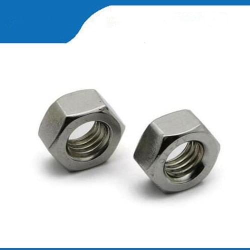 Free shipping 50Pcs DIN934 M2 M2.5 M3 M4 M5 M6 M8 304 Stainless Steel Metric Thread Hex Nut Hexagon Nuts HW009Hex