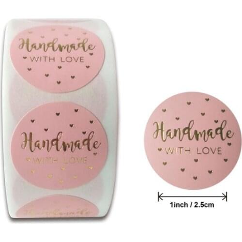 Free shipping 5000 pcs/pack pink hot stamping thank you sticker seal sticker Round 100% brand new gift sticker chrismas gift