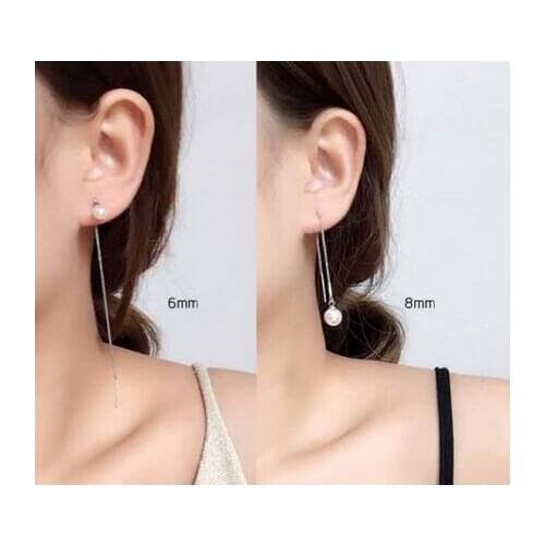 >>>noble jewelry baroque white 11-12mm FURROW Kasumi pearl earring leopard button 925S