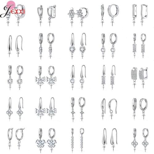 Fast Delivery DIY Jewelry Accessory Earring Hooks Clasps For Women Girls 925 Sterling Silver Handmaking Earring Findings