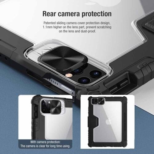 Nillkin Bumper Slide CamerCase For Apple iPad 10.2 10.9 Pro 11 2020 Air 4 Pro Flip Leather Lens Protective Back Cover For iPad