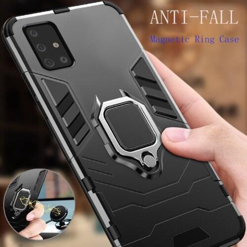 Luxury Armor Stand Ring Magentic Case For Samsung A51 A71 Case A50 A30 A30S Holder Cover For Samsung S10 Plus S10 Lite A40 A91