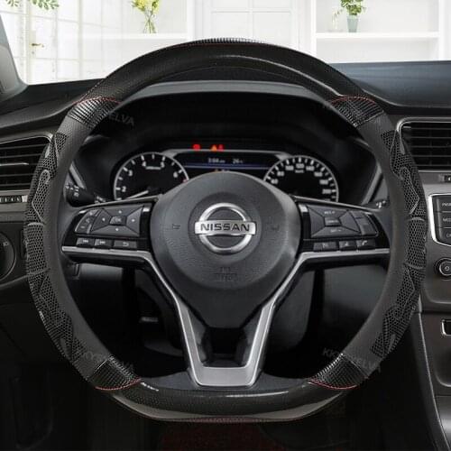 Car Steering Wheel Cover D Shape For VW GOLF 7 2015 POLO JATTA Passat Tiguan For Nissan Qashqai J11 X-trail T32 2015- 2017 2018