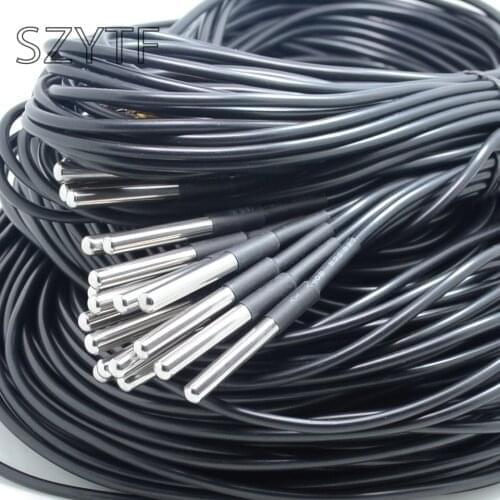 10pcs Direct waterproof DS18B20 digital temperature sensor (probe) a large number of original spot can be customized