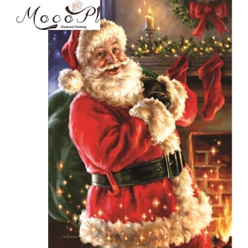 Santa Claus Diamond painting Christmas Full Drills Diamond Embroidery Round/Square Rhinestone Needlework Mosaic Gift Home Decor