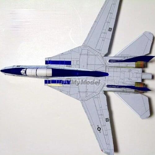 DIYMyModeI American F14 male cat fighter DIY Handcraft Paper Model KIT Handmade Toy Puzzles Gift Movie props