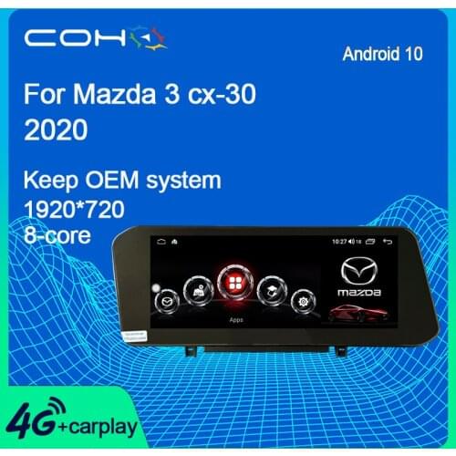 For Mazda 3 CX-30 2020 Dual System Car Radio Stereo GPS Navigation Multimedia Player Android 10 Octa Core