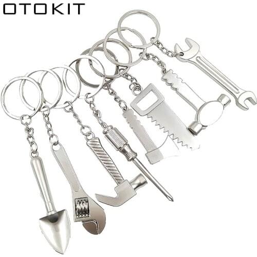 Creative Zinc Alloy Metal Car Key Ring for Chevrolet BMW 1 3 5 6 7 Wrench Keychain Key Ring Chain for HONDA KIA Citroen TOYOTA
