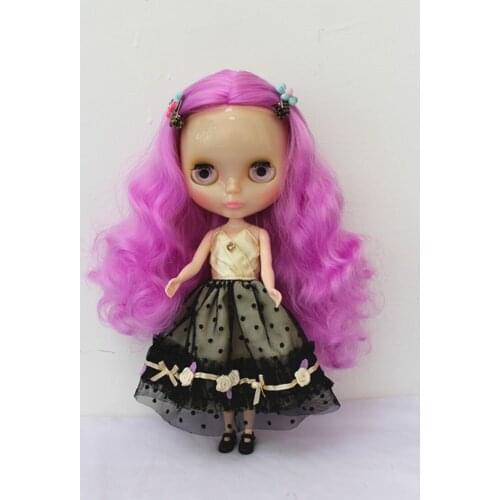 Blygirl Rose red hair nude doll Blyth doll transparent skin ordinary DIY doll body joints 7 to change their own makeup